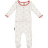 Sun Print Footie, White/Mauve - Footie Pajamas - 1 - thumbnail