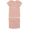 Spiral Stitch Short Set, Pink - Mixed Apparel Set - 1 - thumbnail