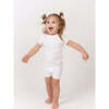 Spiral Stitch Short Set, White - Mixed Apparel Set - 2