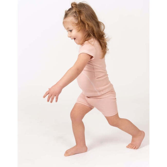 Spiral Stitch Short Set, Pink - Mixed Apparel Set - 2