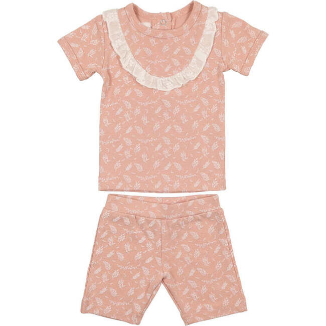Leaves & Branches Two-Piece Set, Pink