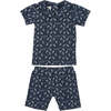 Leaves & Branches Two-Piece Set, Blue - Mixed Apparel Set - 1 - thumbnail