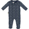 Leaves & Branches Footie, Blue - Footie Pajamas - 1 - thumbnail