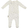 Eyelet Floral Footie, Blue - Footie Pajamas - 1 - thumbnail