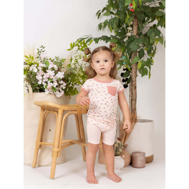 All Over Floral Two-Piece Set, Beige - Mixed Apparel Set - 2