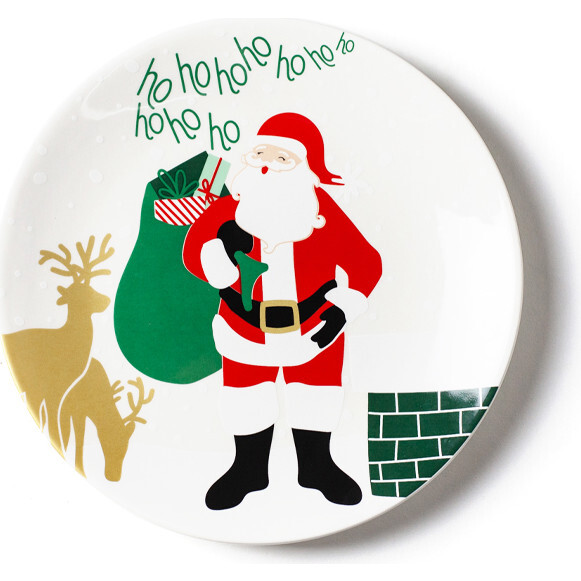 Santa On the Rooftop Salad Plate, Set of 4