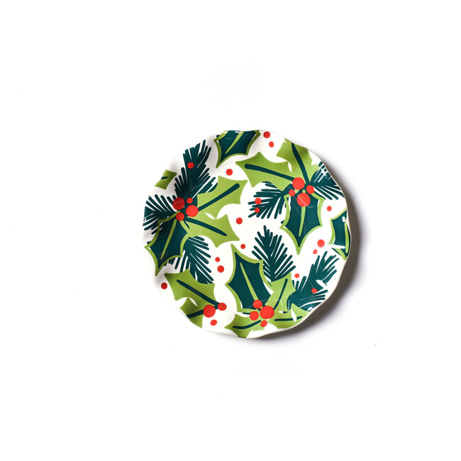 Holly Ruffle Salad Plate, Set of 4
