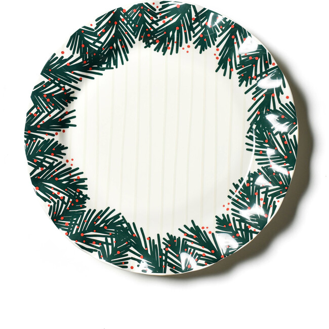 Balsam Stripes Ruffle Dinner Plate, Set of 4