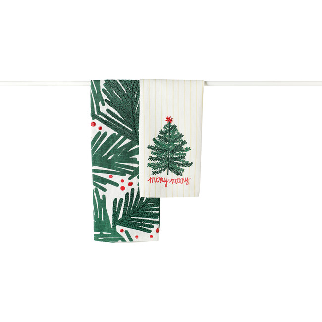 Balsam and Berry Holiday Hand Towels, Set of 2