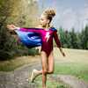 Super Hero Lightning Bolt Costume Set - Pink & Gold Long Sleeve (excludes cape) - Costumes - 3