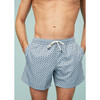 Mens Swim Trunks, Blue Majolica - Swim Trunks - 2