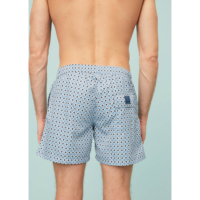 Mens Swim Trunks, Blue Majolica - Swim Trunks - 3