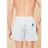 Mens Swim Trunks, Blue Green Coral - Swim Trunks - 4