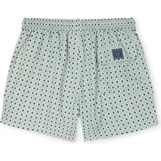 Mens Swim Trunks, Green Majolica - Swim Trunks - 5