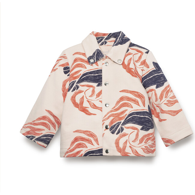Organic Pima Cotton Print Jersey Jacket, Whale