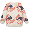 Organic Pima Cotton Print Sweatshirt, Whale - Sweatshirts - 1 - thumbnail
