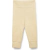 Organic Pima Cotton Baby Leggings, Yellow - Leggings - 1 - thumbnail