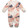 Organic Pima Cotton Print Baby Kimono Jumpsuit, Whale - Onesies - 2