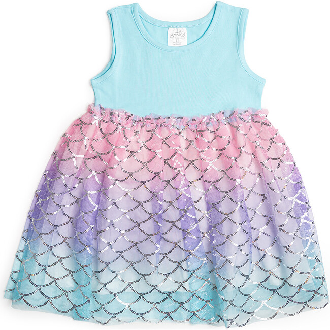 Sparkling Mermaid Dress, Multi - Dresses - 1