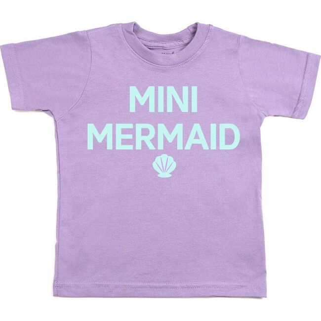 Mini Mermaid Short Sleeve T-Shirt, Lavender - Shirts - 1