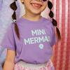 Mini Mermaid Short Sleeve T-Shirt, Lavender - Shirts - 2 - thumbnail