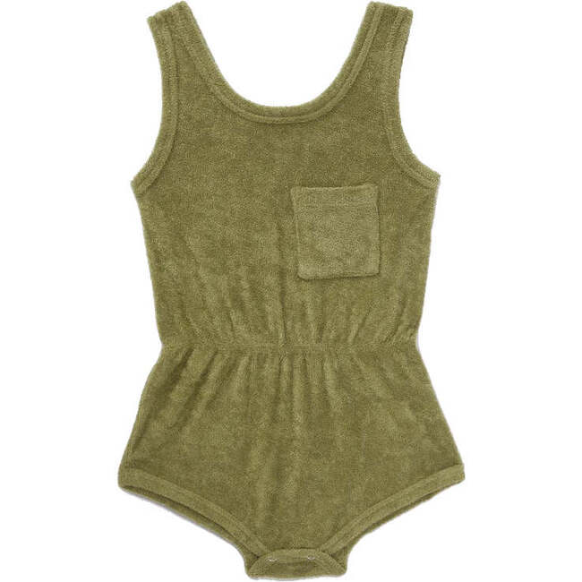 Terry Cloth Seaside Playsuit, Moss