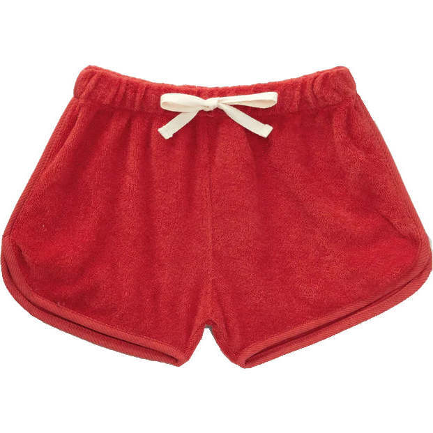 Terry Cloth Track Shorts, Tomato - Shorts - 1