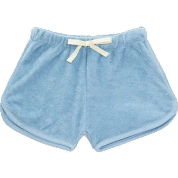 Terry Cloth Track Shorts, Blue Skies
