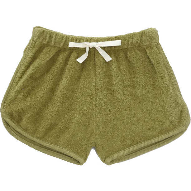 Terry Cloth Track Shorts, Moss