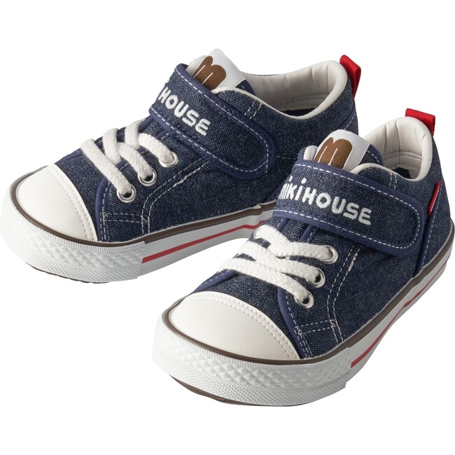 Classic Low-Top Kids’ Shoes, Indigo - Sneakers - 1