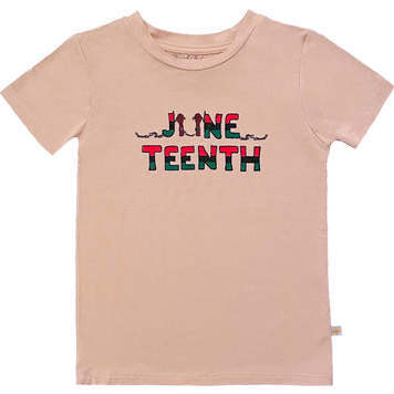 Toddler Bamboo Juneteenth T-Shirt, Tan - T-Shirts - 1