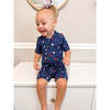 All Star Kid Bamboo Shortie Romper, Blue - Rompers - 2