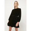 Women's Ella Dress, Black Velvet - Dresses - 2
