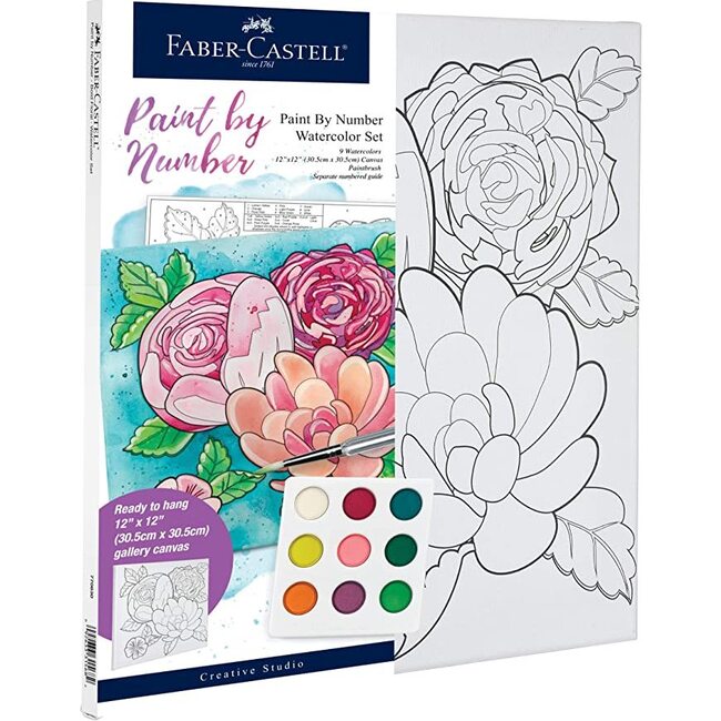 Watercolor Paint by Number Bold Floral - Arts & Crafts - 1