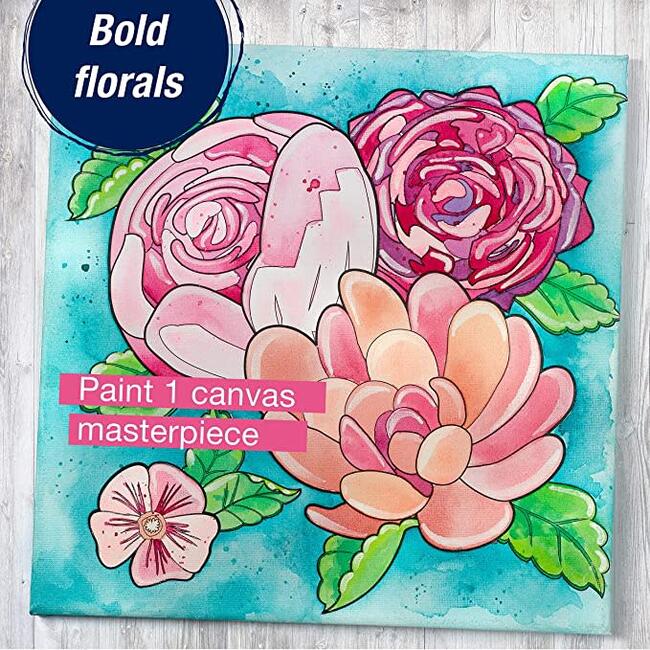 Watercolor Paint by Number Bold Floral - Arts & Crafts - 2