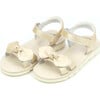 Leigh Knotted Bow Sandal, Champagne - Sandals - 1 - thumbnail