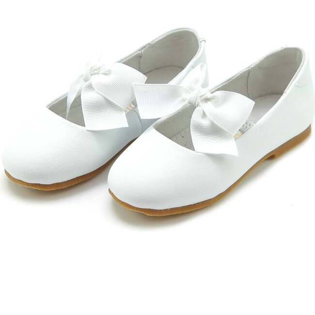 Pauline Special Occasion Bow Flat, White - Flats - 1
