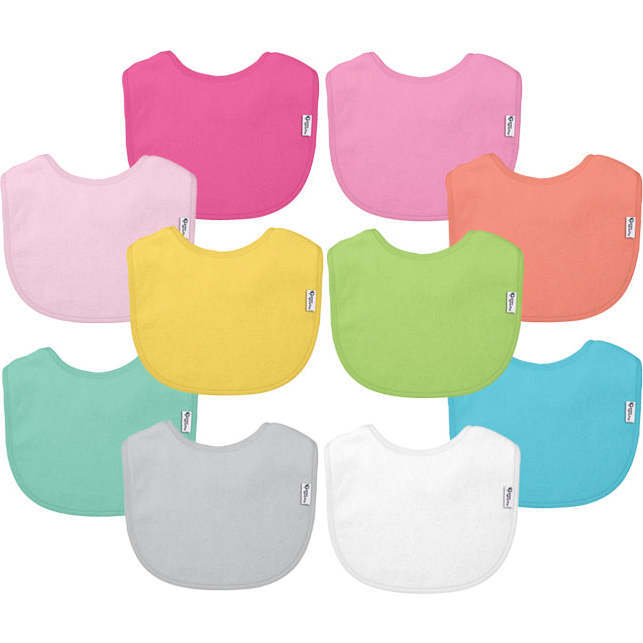 Stay-Dry Infant Bibs Set, Blue (Pack Of 10) - Bibs - 1