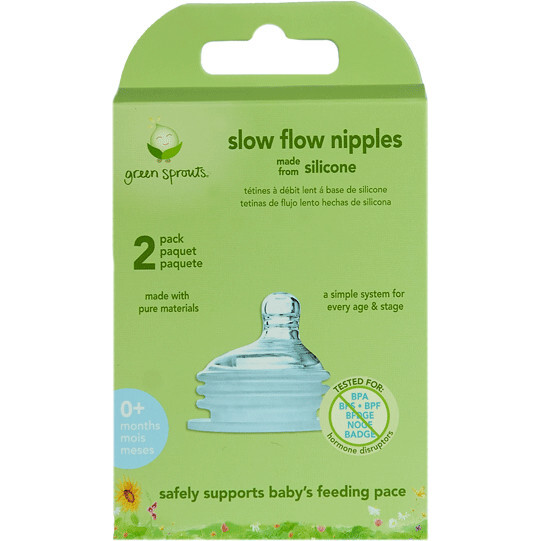 Silicone Slow Flow Nipples, Clear (Pack Of 2)