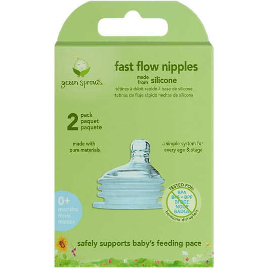 Silicone Fast Flow Nipples, Clear (Pack Of 2)