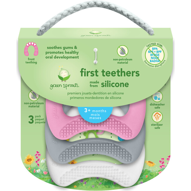 Silicone First Teethers Set, Assorted (Pack Of 3) Green Sprouts Gear