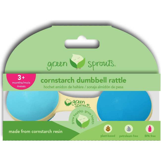 Cornstarch Dumbbell Rattle Made From Plants, Assorted