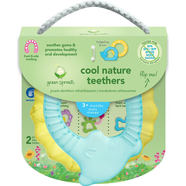 Cool Nature Teether Set, Yellow And Aqua (Pack Of 2)