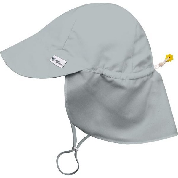 UPF50+ Eco Long Neck Flap Hat, Grey - Hats - 1