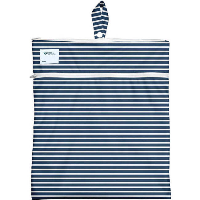 Eco Water-Resistant Wet And Dry Bag, Navy Stripe - Hats - 1