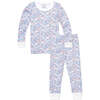Love Two Piece Pajamas, Blue - Pajamas - 1 - thumbnail