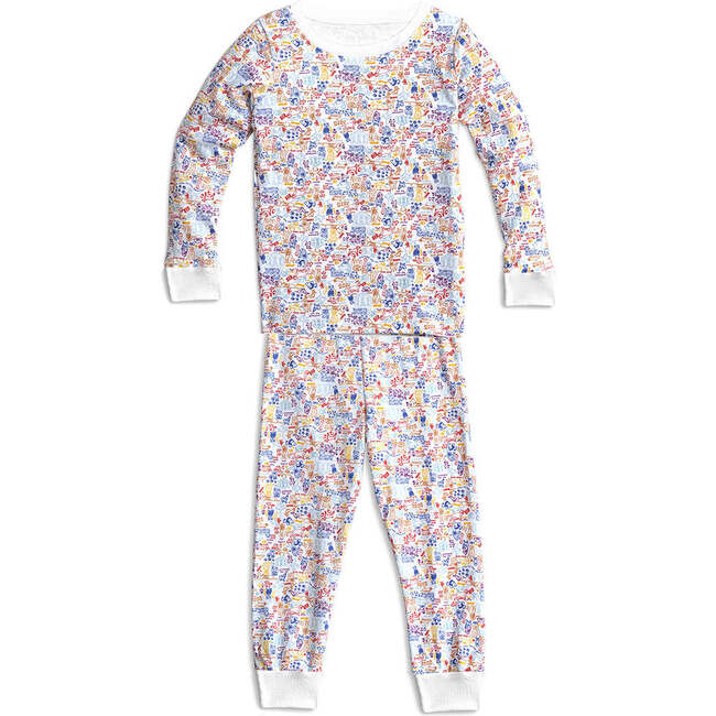Dog Party Two Piece Pajamas, Multi - Pajamas - 2