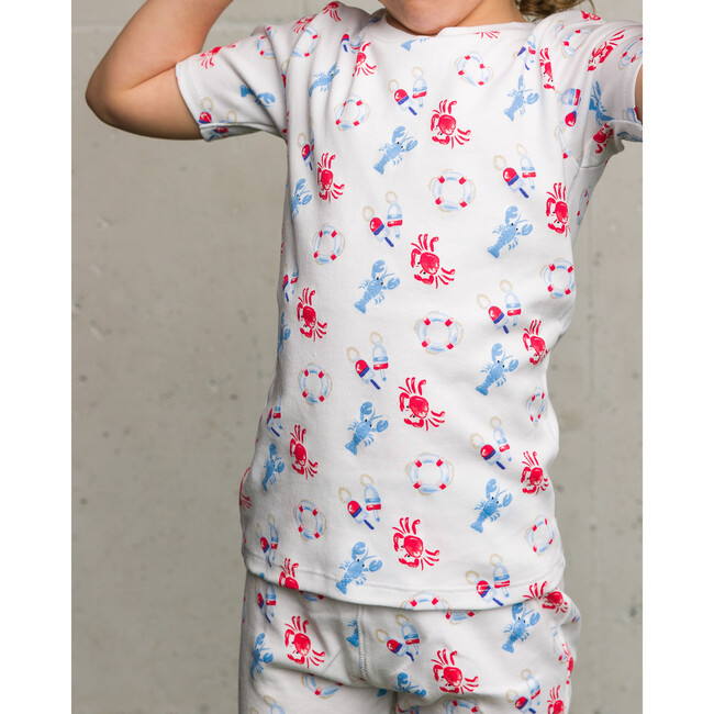 The Organic Short Sleeve Pajama Set, Crabs and Lobsters - Pajamas - 3
