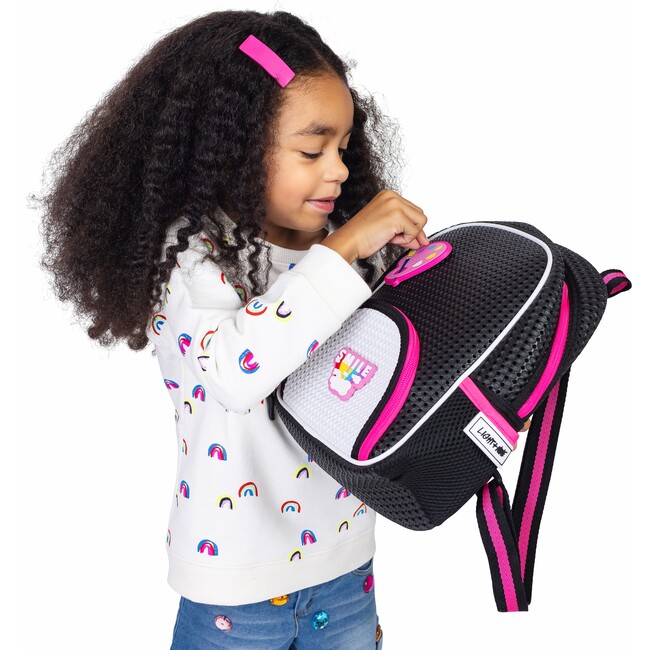 Little Miss Mini Backpack, Neon Pink - Backpacks - 2