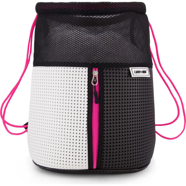 Sophy Zippered Sling Backpack, Neon Pink - Backpacks - 4